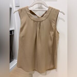 NWOT! Elegant Tan Sleeveless Top
